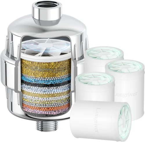 Miniatura 15 de R7 - Filtro de ducha de alta calidad para agua dura, 99.99 %, elimina cloro, metales pesados, suavizante de agua de ducha, mejora tu piel y cabello
