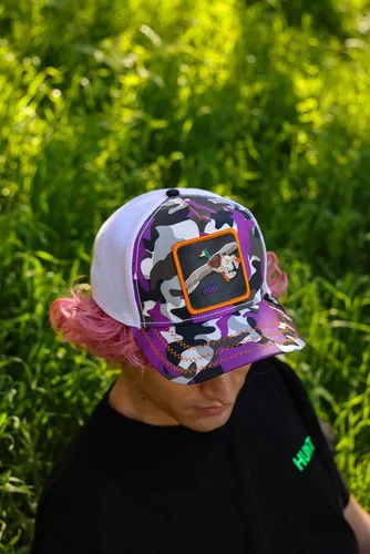 Miniatura 7 de Goorin Bros. Gorra Trucker Hombre - Gorra de béisbol SnapBack de malla - The Farm, Morado (Lil Strange Duck)