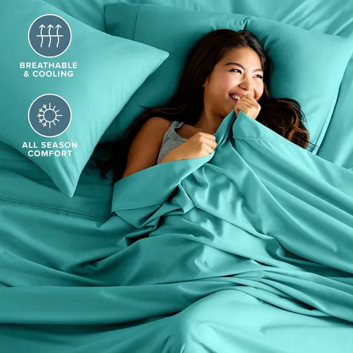 Miniatura 98 de Bare Home Hotel Luxury - Juego de sábanas tamaño individual, extra suave, 4 piezas, bolsillos profundos, ajuste fácil, refrescante y transpirable