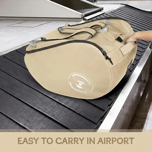 Miniatura 8 de YOREPEK Bolsas acolchadas para asiento de automóvil para viajes aéreos, se adapta al asiento de automóvil Doona con base isofix, mochila resistente