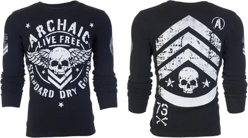Miniatura 2 de Archaic by Affliction - Camisa térmica de manga larga para hombre, Negro