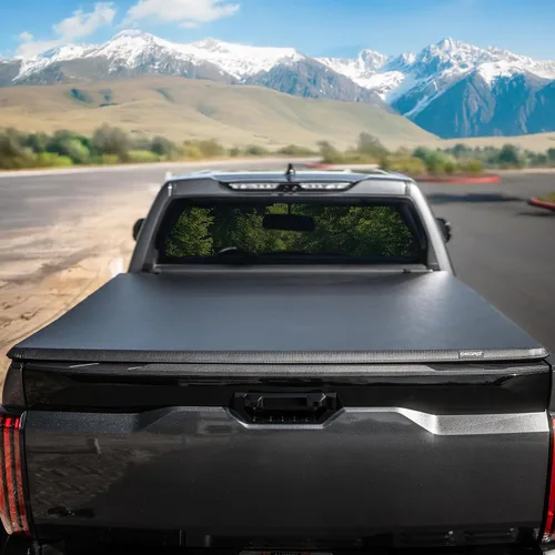 Miniatura 6 de oEdRo - Funda suave de triple pliegue para tonneau de camioneta de 5.2 pies, compatible con Chevy Colorado/GMC Canyon 2015-2025