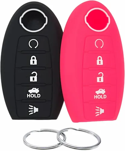 REPROTECTING Funda de goma de silicona para llavero compatible con Nissan Altima SR Armada SL Maxima Murano Pathfinder Rogue Titan Versa Sentra (5