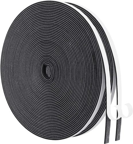Miniatura 12 de MAGZO Burlete para puerta, 1 pulgada de ancho x 1/16 pulgadas de grosor, cinta adhesiva de espuma insonorizada para ventanas, 1 rollo total de 33