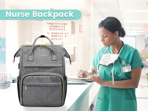 Miniatura 6 de LOVEVOOK - Mochila para laptop para mujer de 15.6 pulgadas, mochila de trabajo para mujer para profesoras y enfermeras, mochila para computadora