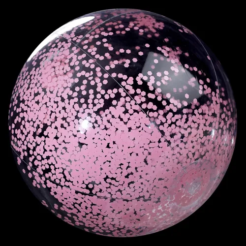 Miniatura 9 de Civaner 10 bolas inflables de playa con purpurina de 16 pulgadas, bola grande de confeti brillante para piscina, globo inflable transparente