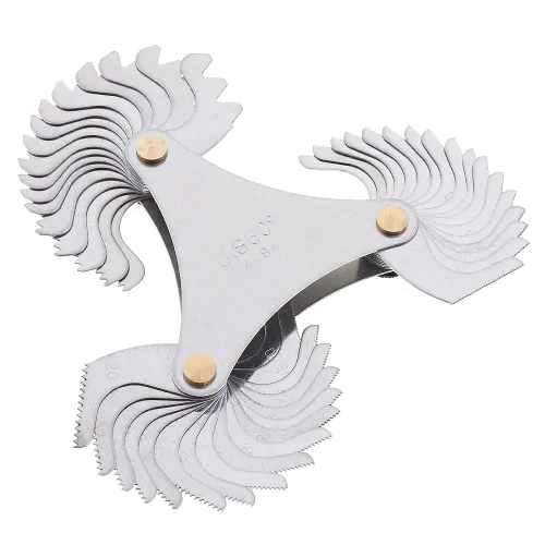 Miniatura 7 de Medidor de tornillo métrico e imperial y estadounidense SAE + 51 unidades de calibre de rosca America SAE