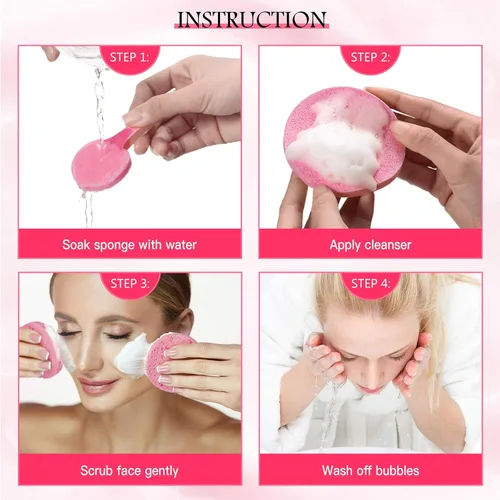 Miniatura 2 de Patelai 120 esponjas faciales comprimidas para esteticistas, eliminación de maquillaje facial, almohadilla de esponja de limpieza, exfoliante, spa