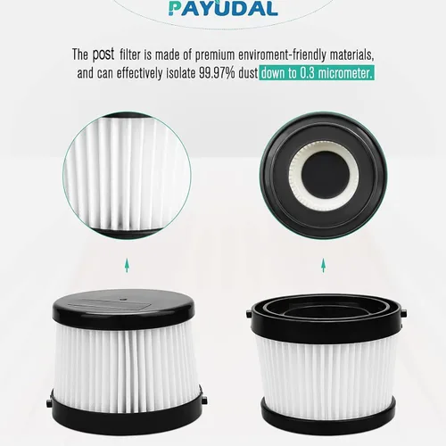 Miniatura 3 de 4 paquetes de filtros HEPA de repuesto DCV501HB DCV5011H compatibles con aspiradora de mano inalámbrica DEWALT de 20V. Compatible con filtro