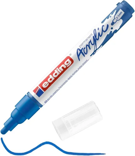 Miniatura 8 de edding 5100 Medium Grey-1 Punta redonda impermeable de 0.079-0.118 in, pintura acrílica para dibujar sobre lienzo, papel de arte y marcadores