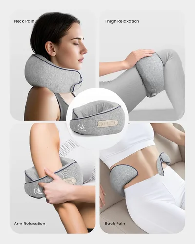 Miniatura 7 de CILI Almohada Masajeadora de Cuello Inalámbrica con Calor, Masajeador de Cuello Shiatsu para Alivio del Dolor de Tejido Profundo, Almohada de Masaje