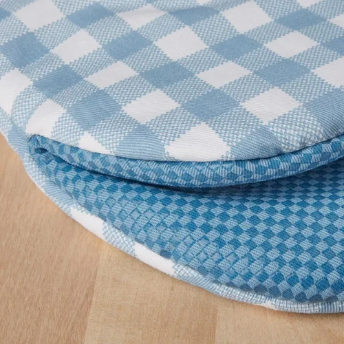 Miniatura 4 de Juego de 2 manoplas mini para horno Kitchenaid Gingham, Terciopelo Azul, 5.5"x8
