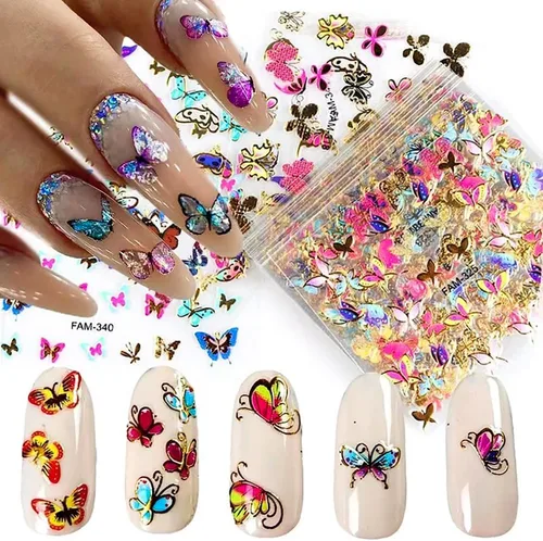 Miniatura 10 de 6 hojas de calcomanías de arte de uñas de animales autoadhesivas 3D, diseño de letras de gato, divertidas calcomanías de uñas para primavera
