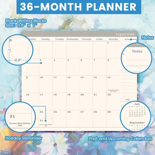 Miniatura 3 de Agenda de bolsillo / calendario 2026-2028 - Planificador mensual de 3 años 2026-2028, de enero de 2026 a diciembre de 2028, mide 6.3 x 3.8 pulgadas