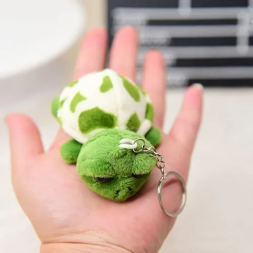 Miniatura 6 de Jinshining Llavero de muñeca de tortuga de criaturas marinas, color verde, llavero de regalo, bolso de dibujos animados, colgante de animal
