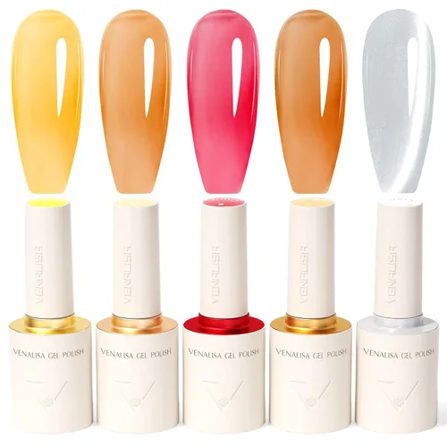 Miniatura 16 de VENALISA - Juego de esmaltes de uñas de gel rosa sin hema, 6 colores, popular kit de esmalte de gel rosa nude, esmalte en gel de remojo con lámpara