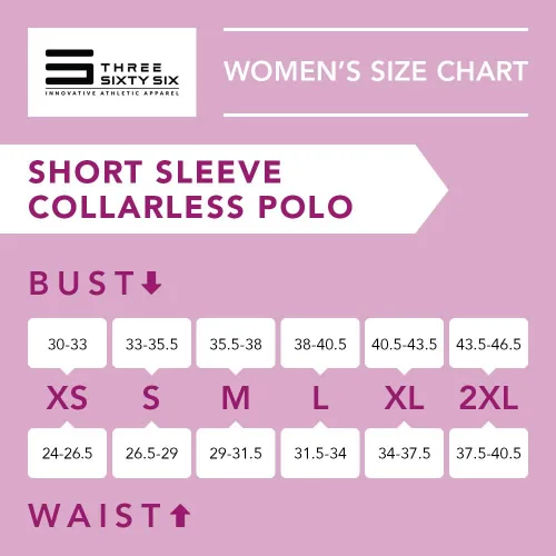 Miniatura 5 de Three Sixty Six Womens Collarless Golf Polo Shirt - Dry Fit, Breathable, Compression Golf Tops