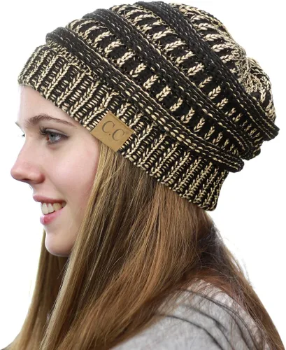 Miniatura 79 de C.C Trendy Warm Chunky Soft Stretch Cable Knit Beanie