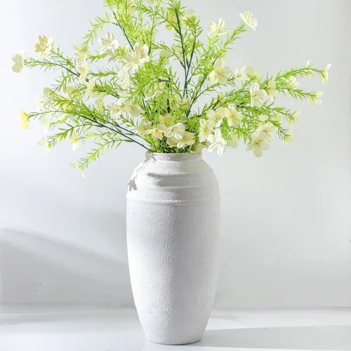 Miniatura 10 de Florero de cerámica con asas, jarrón de 12 pulgadas de alto para centros de mesa, grandes jarrones decorativos de terracota, jarrones rústicos