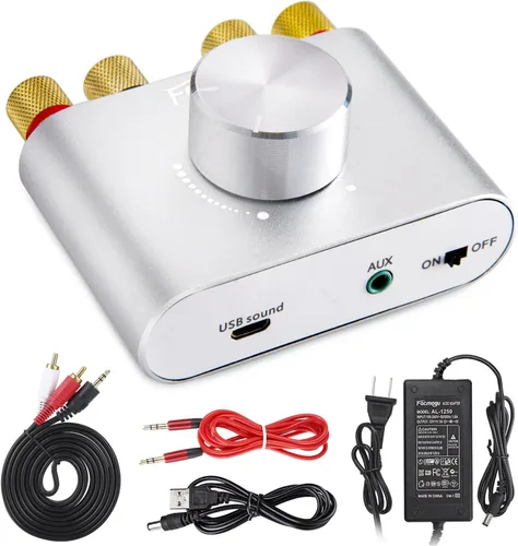 Facmogu F900S 160W Bluetooth 5.0 Mini Amplificador, 80Wx2 2.0CH Amplificador de potencia de audio, sonido estéreo de alta fidelidad amplificador