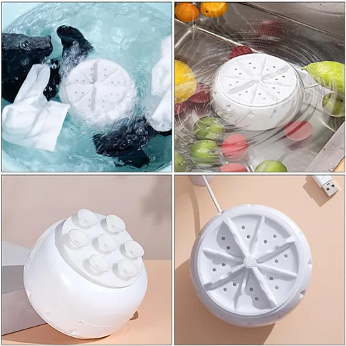 Miniatura 5 de 2 mini lavadoras de turbina portátiles alimentadas por USB, lavadora compacta para viajes en casa rodante, adecuada para ropa interior y calcetines