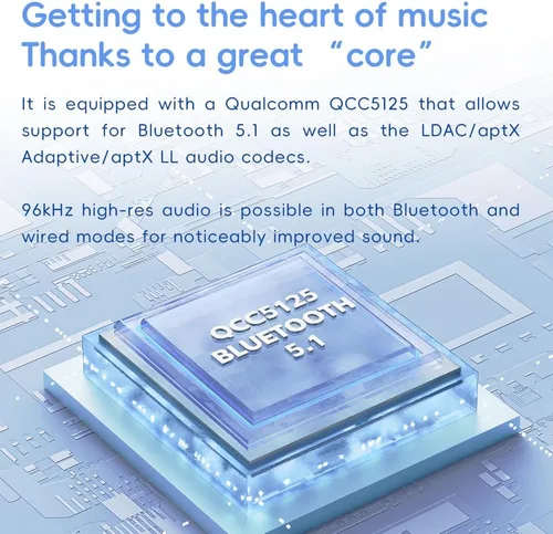 Miniatura 4 de FiiO/Snowsky Retro Nano Bluetooth USB DAC AMP con LDAC, aptX Adaptive, aptX LL (salida desequilibrada de 3.5mm y salida equilibrada de 4.4mm)