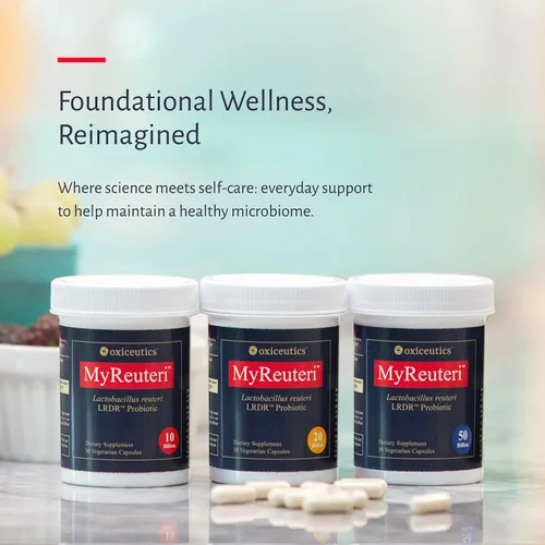 Miniatura 3 de Probiótico MyReuteri 10 mil millones de UFC – Fuerza Fundacional L. reuteri LRDR + FOS Prebiótico – por el Dr. William Davis – Hace un superalimento
