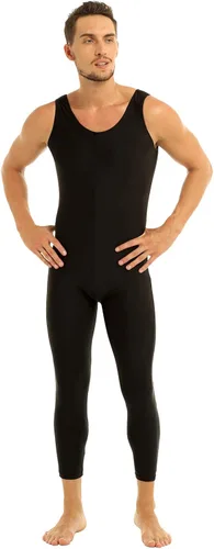 Miniatura 5 de renvena Body de licra sin mangas para hombre de cuerpo completo ajustado traje de baile