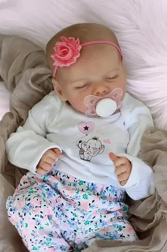 JIZHI Muñecas de bebé Reborn realistas Niña, muñeca de bebé real de cuerpo suave de 17 pulgadas, muñeca de silicona de vinilo realista de cuerpo