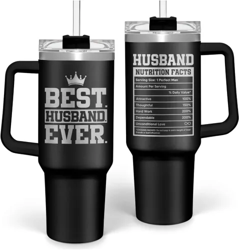 Miniatura 14 de SANDJEST Taza con bandera americana con asa, taza de café de acero inoxidable con aislamiento de 40 oz con tapa y pajita, regalos de América