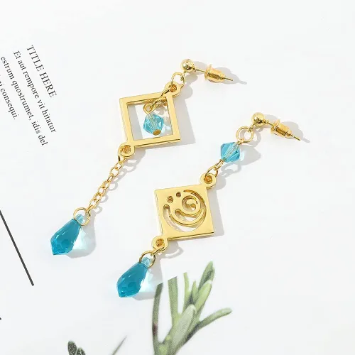 Miniatura 2 de Genshin Dangle Earrings For Women Girl - Anime Figure Element Eye Of God Anemo Vision Earrings Venti Cosplay Jewelry For Christmas Halloween