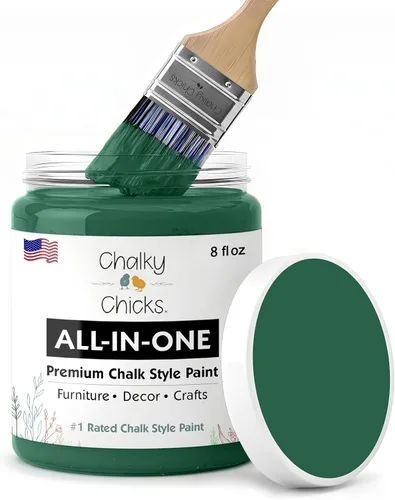 Miniatura 16 de Chalky Chicks - Pintura mate a la tiza, no requiere lijado, 4 onzas líquidas, color gris oscuro (Gun Metal Gray), para muebles, pintura sin Gris