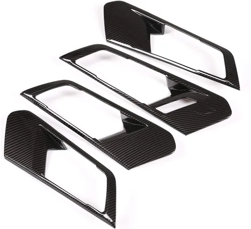 Miniatura 5 de Cubierta de marco de plástico ABS para puerta interior de automóvil, accesorios de 4 piezas para BMW X5 G05 2019