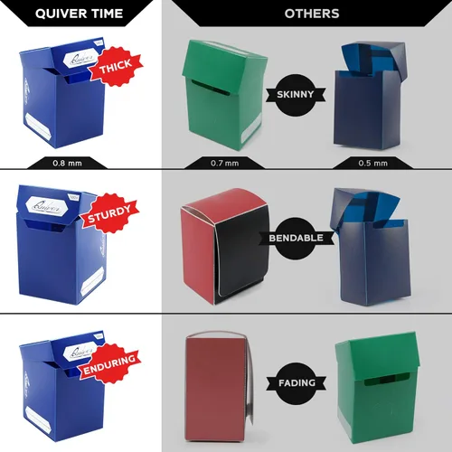 Miniatura 3 de Quiver Time Paquete de cartas coleccionables azules y fundas para cartas que se adapta a Magic: The Gathering Cards y otros TCG – 100+ caja