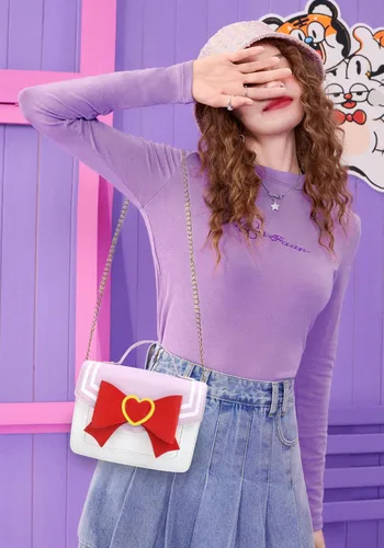 Miniatura 6 de PROCOS Bolsos de mujer Kawaii Anime Sailor Cosplay PU Bolso de cuero PU Cadena de lazo bandolera Bolso bandolera Bolso bandolera
