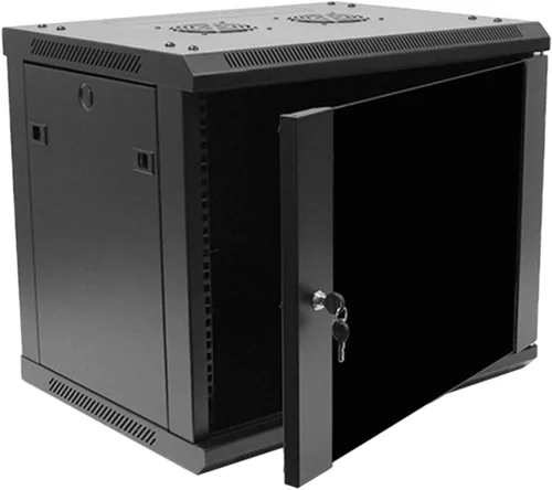 Miniatura 10 de Navepoint 9U Deluxe IT - Gabinete para montaje en pared, 19 pulgadas, rack de red de servidores con puerta de vidrio con bloqueo, 24 pulgadas