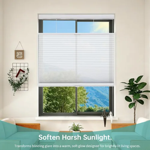 Miniatura 2 de Changshade - Persianas para filtrado de luz para ventanas, 36 pulgadas de largo x 19 pulgadas de ancho, persianas celulares que bajan y suben