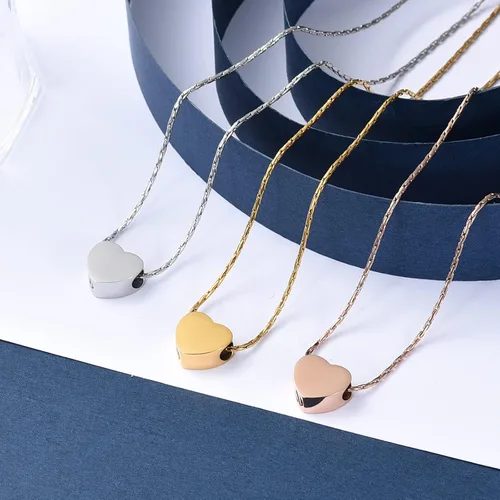 Miniatura 103 de constantlife Joyería de cremación para cenizas – Colgante de corazón conmemorativo collar de urna conmemorativa soporte para cenizas de acero