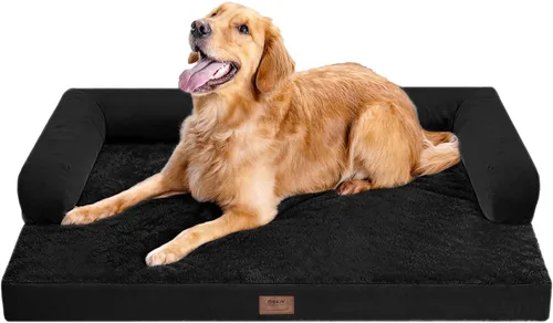 Miniatura 65 de Cama ortopédica impermeable para perros pequeños, cama para perros de tamaño mediano, cómoda cama para mascotas y gatos con lados, funda extraíble