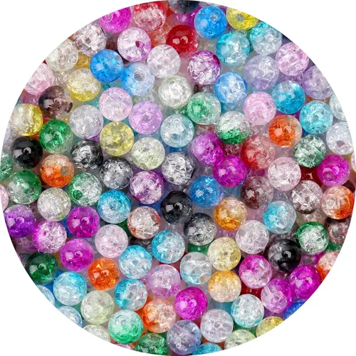 Miniatura 79 de BONNY BOXX 2000 piezas 4 mm cuentas redondas de acrílico de zafiro suave, bolas de plástico de chicle de burbujas, cuentas gruesas de bolas