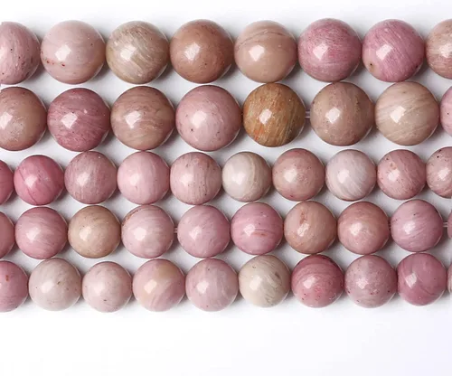 Miniatura 63 de 36 cuentas de calcedonia de jade rojo natural de 25/64 pulgadas (0.394 in), redondas sueltas, piedras preciosas energéticas curativas, para hacer