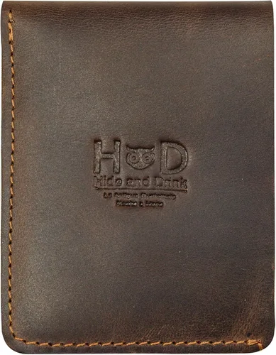 Miniatura 5 de Hide & Drink, Cartera vertical con bolsillo frontal con ranura para tarjetas, almacenamiento compacto para billetes, tarjetero, cuero de grano