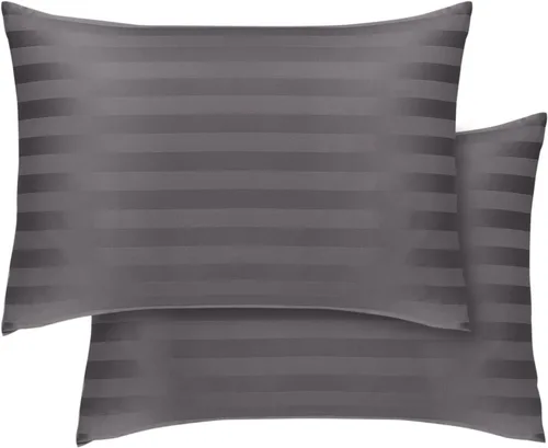 Miniatura 10 de Funda de almohada de viaje de 12 x 18 pulgadas, paquete de 2 piezas, 100% algodón egipcio, cierre de cremallera, 500 hilos, funda de almohada