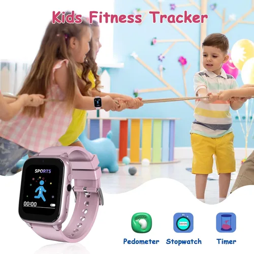 Miniatura 3 de Goodatech Reloj inteligente de 1.69 pulgadas para niños de 4 a 12 años, 26 juegos de rompecabezas, cámara HD, reproductor de música de video