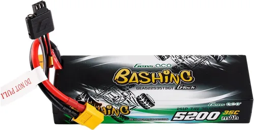 Miniatura 2 de Gens ace 5200mAh 2S1P 35C 7.4V G-tech Bashing Series Lipo Battery Pack Hardcase 24# con EC3, T y XT60 adaptador (2 piezas)