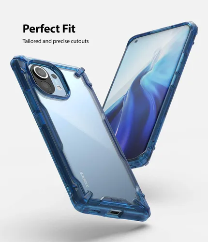 Miniatura 6 de Ringke Fusion-X - Funda compatible con Xiaomi Mi 11, diseño de protección de bordes resistente a los arañazos, color azul espacial Azul (Space Blue)