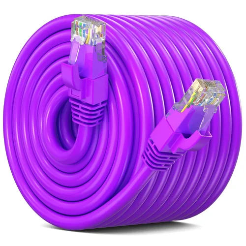 Miniatura 17 de Maximm Cable Ethernet Cat 6, cable de red y conexión de alta velocidad de 100 pies, UTP, 10 Gbps, cable Ethernet de 550 MHz, color negro