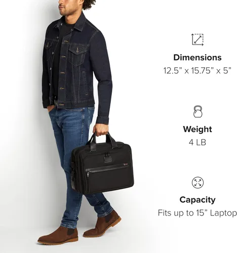 Miniatura 7 de TUMI - Alpha Organizer Brief - Laptop Briefcase for Commute or Travel - Fits Up to 15" Laptop - Removable Shoulder Strap