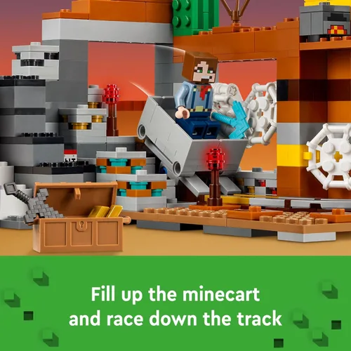 Miniatura 5 de LEGO Minecraft The Badlands Mineshaft Juguete de Videojuego, Set de Exploración Minera con Minifiguras de Minecraft, Regalo de Cumpleaños para Niños