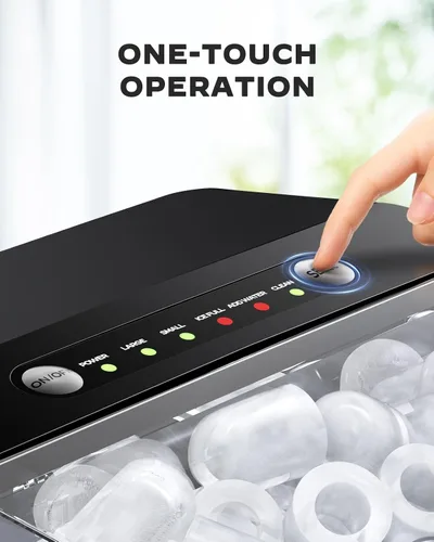 Miniatura 3 de Máquina de hielo para encimera, máquina de hielo con tanque de agua autolimpiante de 1.8 L, cesta de hielo grande, máquina de hielo portátil que